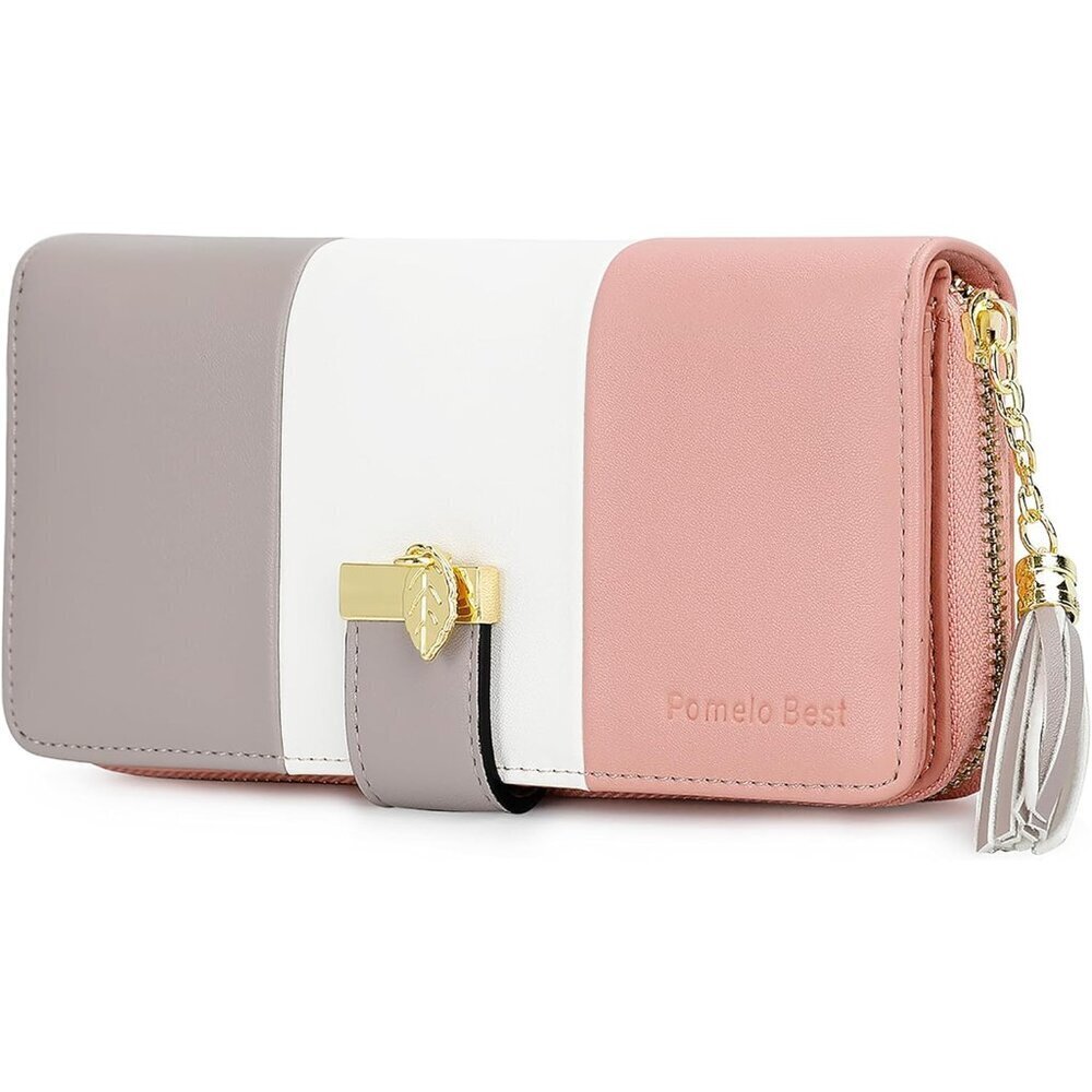 Womens Wallet RFID Blocking Wallet for Women Bifold Large Capacity Card Holder L